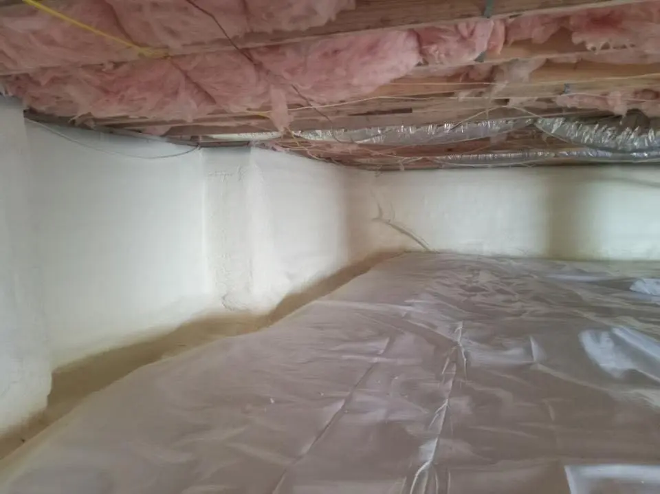 Crawl space encapsulation with closed-cell spray foam for Attic Insulation in June Park