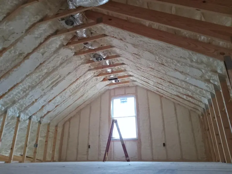 Spray foam roofing application for Crawl Space Insulation project in June Park